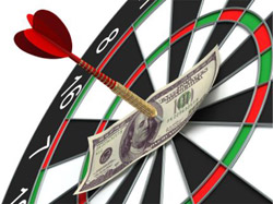 Dart Board with Money